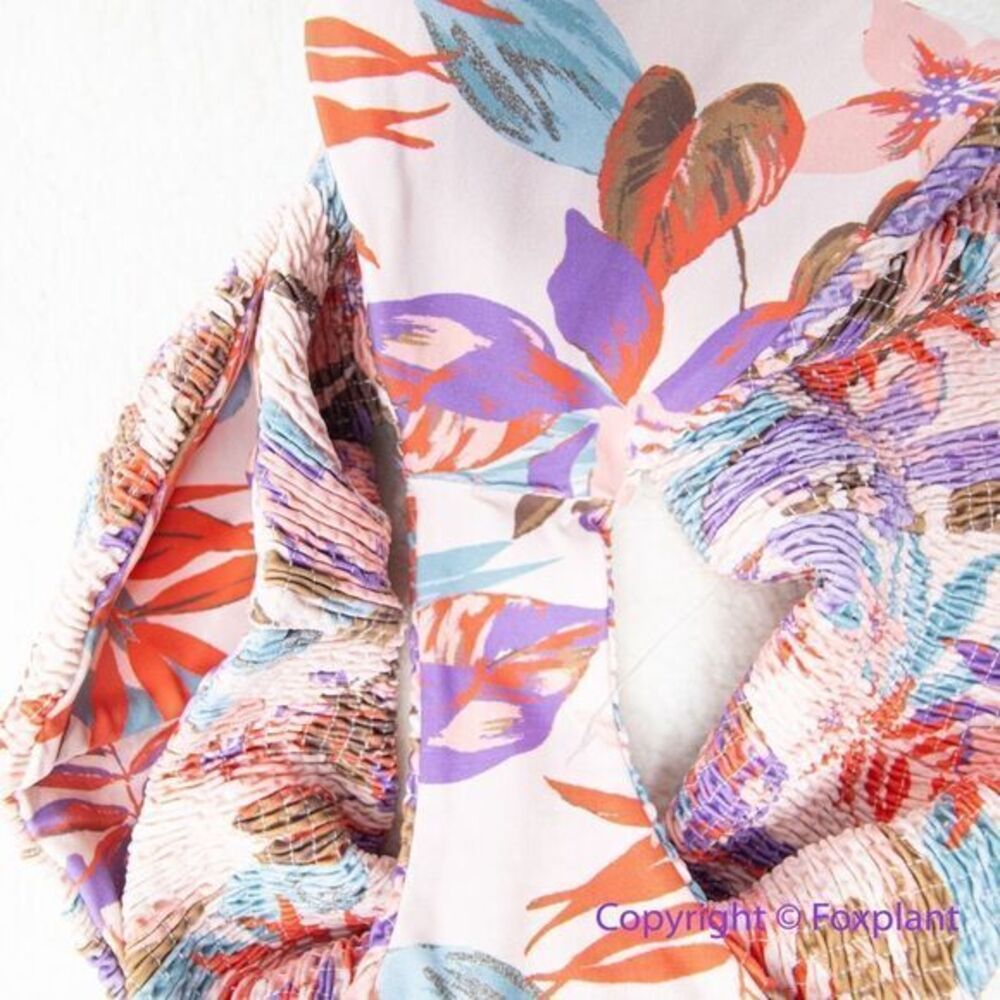 NEW Free People Citrine Dakota  aloha blooms floral bikini bottom, size S‎ - Picture 11 of 12